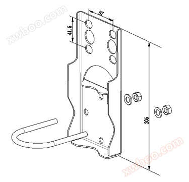 智能微差压变送器装平支架