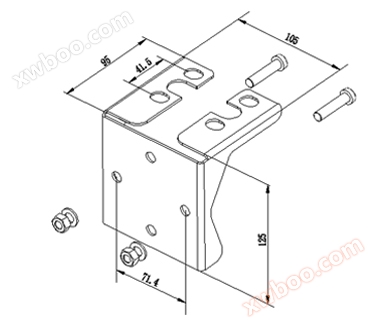 智能负压变送器盘装弯支架