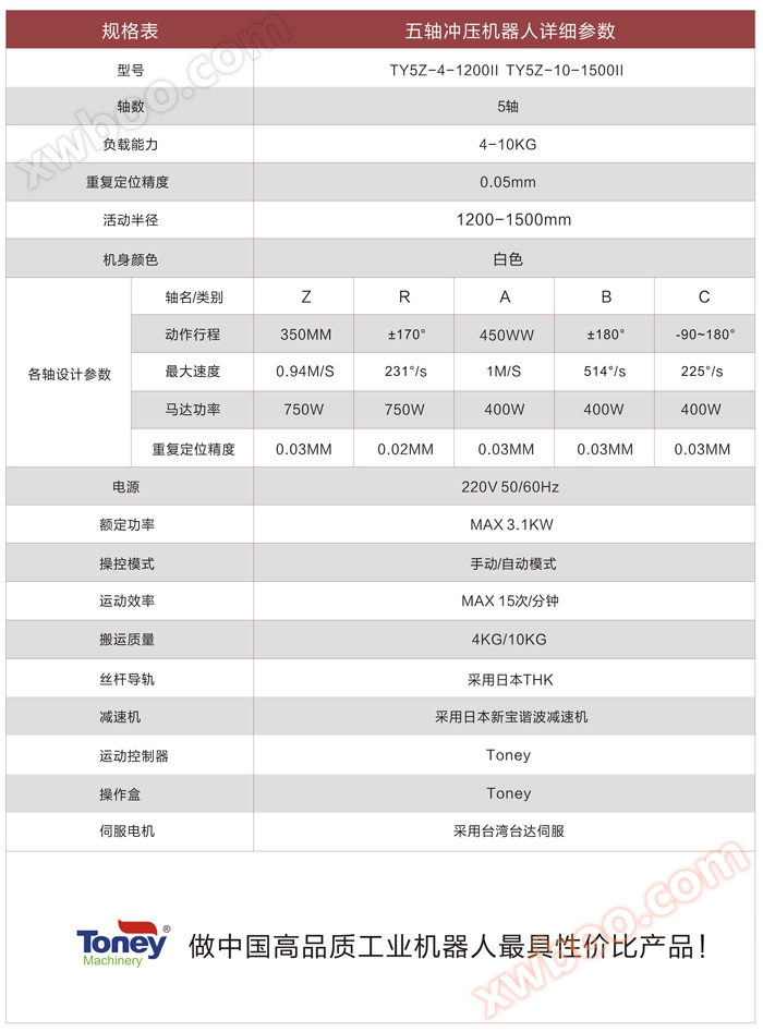 五轴冲压机器人