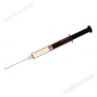 Fixed needle syringe, PTFE top piston, 25 μ l, used for liquid or gas drugs, blunt tip